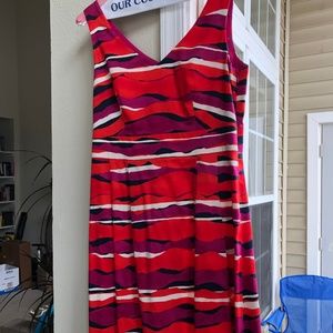 Multi-colored A-line Spring Dress